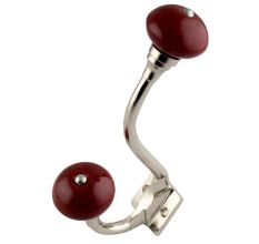 Cherry Solid Round Silver Iron Hooks